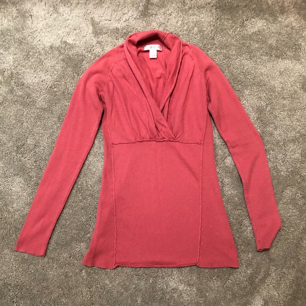Motherhood Maternity Sweater Long Sleeve Shirt Pink